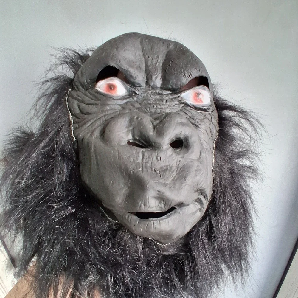 Halloween Rubber Scary Gorilla Ape Mask VGUC
